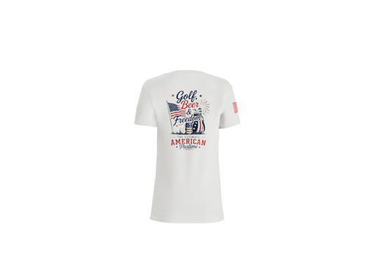 The Golf, Beer & Freedom Women's Tee